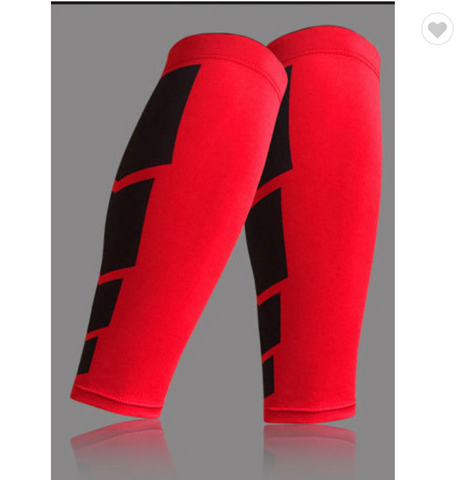 Black on Red Compression Calf Sleeve