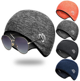 Skull cap thermal beanie with inner liner and glasses holes